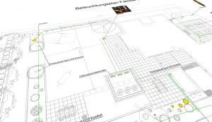 Gartenplanung für eine Gartenbeleuchtung im Gartenbau